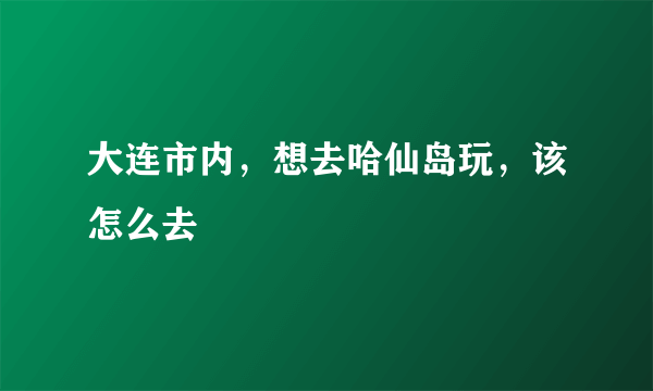 大连市内，想去哈仙岛玩，该怎么去