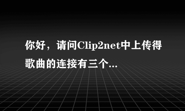 你好，请问Clip2net中上传得歌曲的连接有三个都不是空间连接的形式啊，怎么找连接呢?