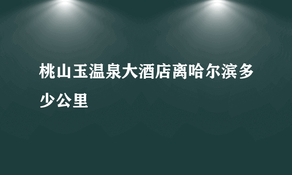 桃山玉温泉大酒店离哈尔滨多少公里