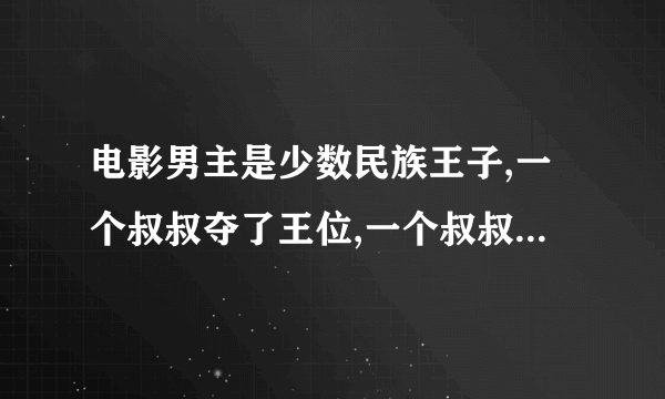 电影男主是少数民族王子,一个叔叔夺了王位,一个叔叔做了僧人，最后男主把女主和女主父亲都杀了