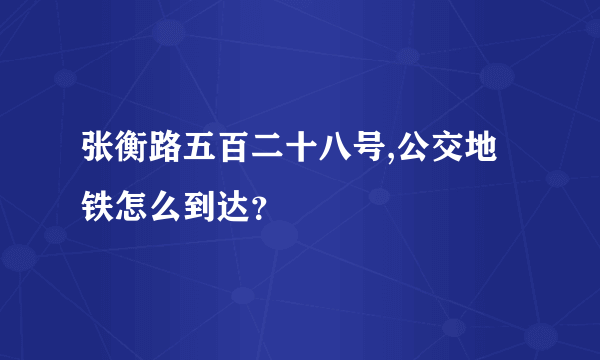 张衡路五百二十八号,公交地铁怎么到达？