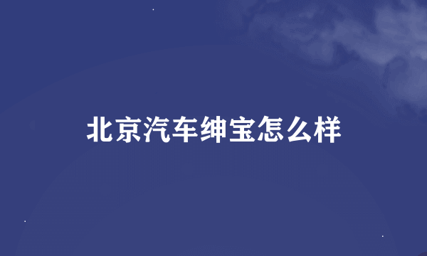 北京汽车绅宝怎么样