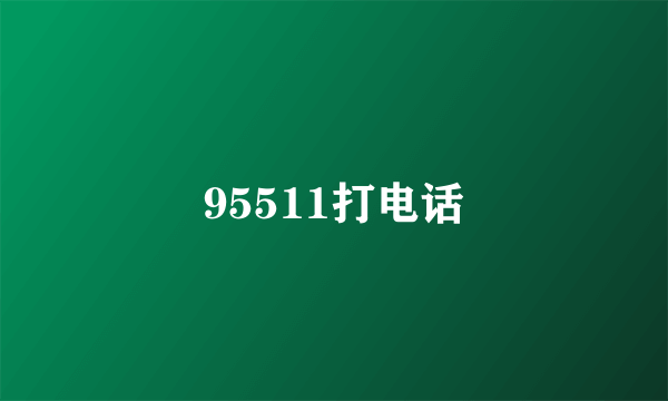 95511打电话