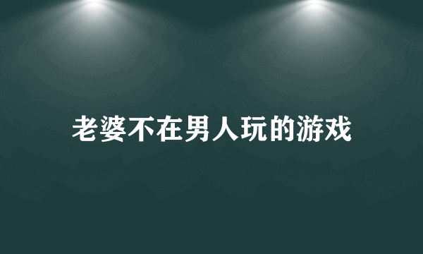 老婆不在男人玩的游戏