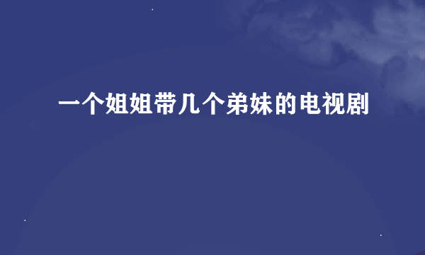 一个姐姐带几个弟妹的电视剧