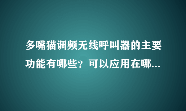 多嘴猫调频无线呼叫器的主要功能有哪些？可以应用在哪些行业？