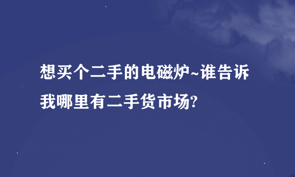 想买个二手的电磁炉~谁告诉我哪里有二手货市场?