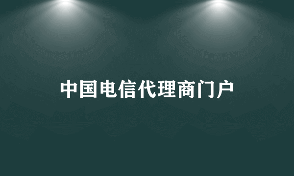 中国电信代理商门户