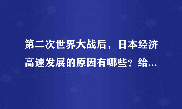 第二次世界大战后，日本经济高速发展的原因有哪些？给我国带来了哪些借鉴经验？