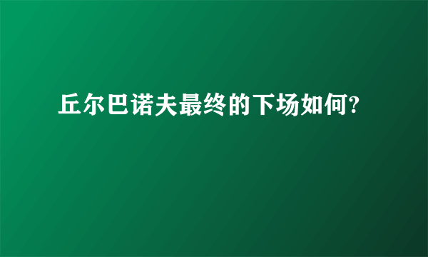 丘尔巴诺夫最终的下场如何?