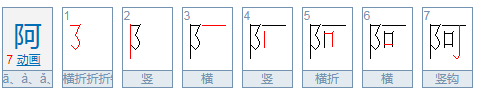 阿字,在姓氏里怎么读