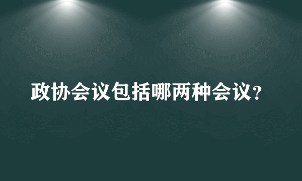 政协会议包括哪两种会议？