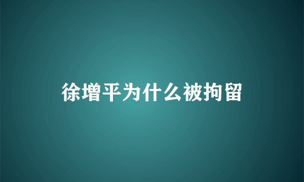 徐增平为什么被拘留