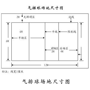 气排球场地标准图片