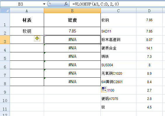 EXCEL中如何在下拉列表框选中数据后在另一列自动带出相关数据