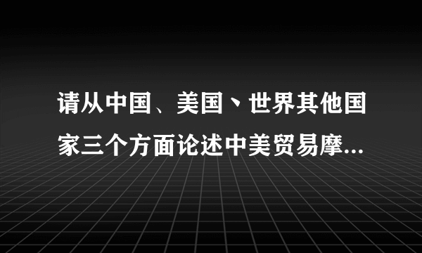 请从中国、美国丶世界其他国家三个方面论述中美贸易摩擦的影响？