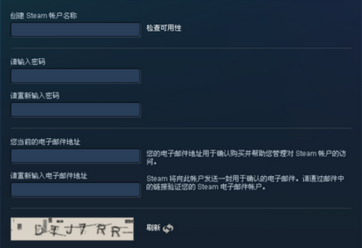 steam官方注册账号电子邮件箱怎么填啊