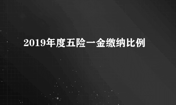 2019年度五险一金缴纳比例