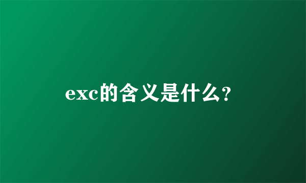 exc的含义是什么？