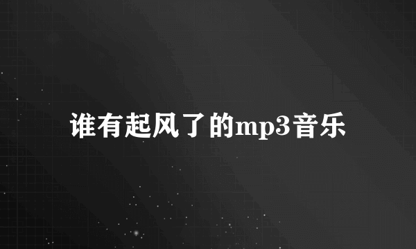 谁有起风了的mp3音乐