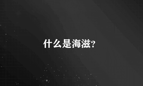 什么是海滋？