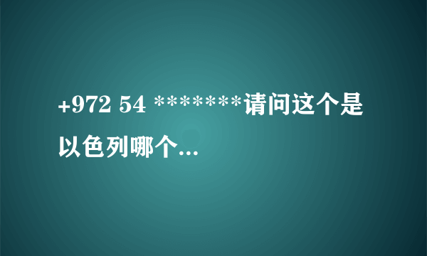 +972 54 *******请问这个是以色列哪个城市的电话号，这个城市的邮编是多少，谢谢！！