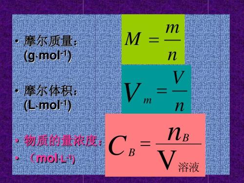 摩尔浓度 什么是摩尔浓度