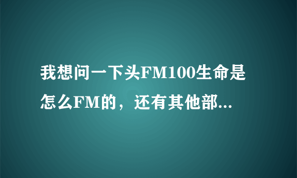 我想问一下头FM100生命是怎么FM的，还有其他部位都可以FM什么