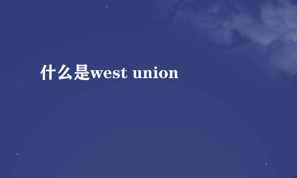 什么是west union