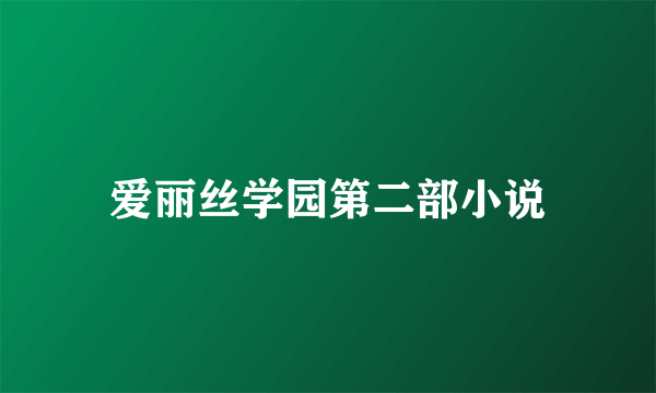 爱丽丝学园第二部小说