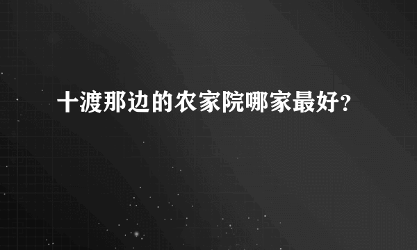 十渡那边的农家院哪家最好？