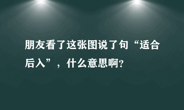 朋友看了这张图说了句“适合后入”，什么意思啊？