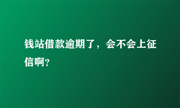 钱站借款逾期了，会不会上征信啊？