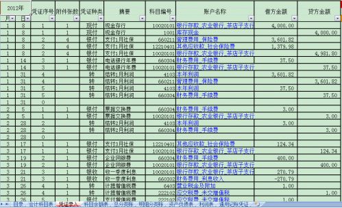 出纳记账电子表格（新手）