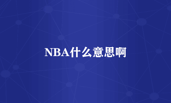 NBA什么意思啊