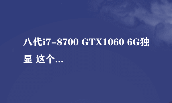 八代i7-8700 GTX1060 6G独显 这个GTX1060是什么意思啊