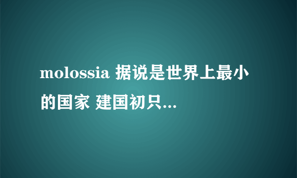 molossia 据说是世界上最小的国家 建国初只有四个人 还有自己的宪法 现在已经有12个人了 谢谢高人解释一下