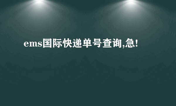 ems国际快递单号查询,急!