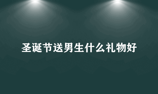 圣诞节送男生什么礼物好