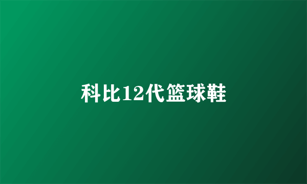 科比12代篮球鞋