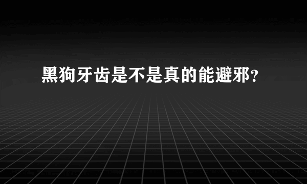 黑狗牙齿是不是真的能避邪？