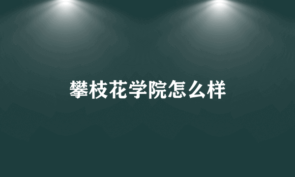 攀枝花学院怎么样