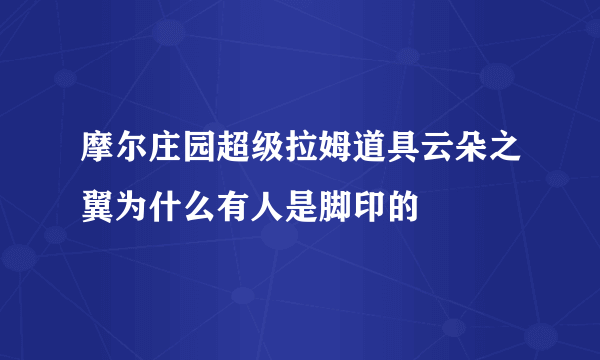 摩尔庄园超级拉姆道具云朵之翼为什么有人是脚印的