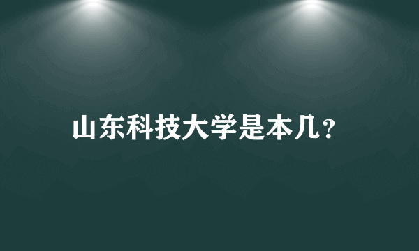 山东科技大学是本几？