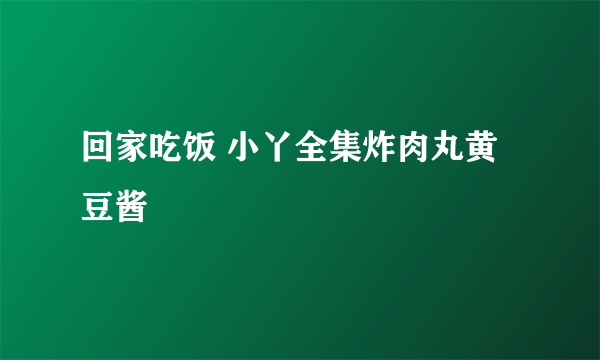 回家吃饭 小丫全集炸肉丸黄豆酱