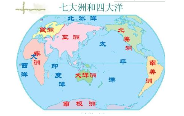 世界简图：七大洲，四大洋求图谢谢了