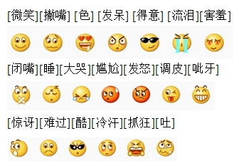 微信里所有的表情图片各是什么意思