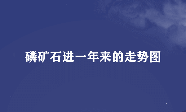 磷矿石进一年来的走势图