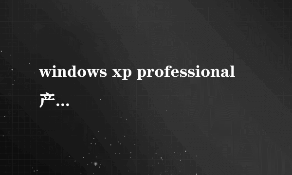 windows xp professional 产品密钥 谁给我一个啊