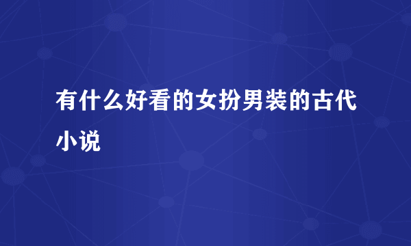 有什么好看的女扮男装的古代小说